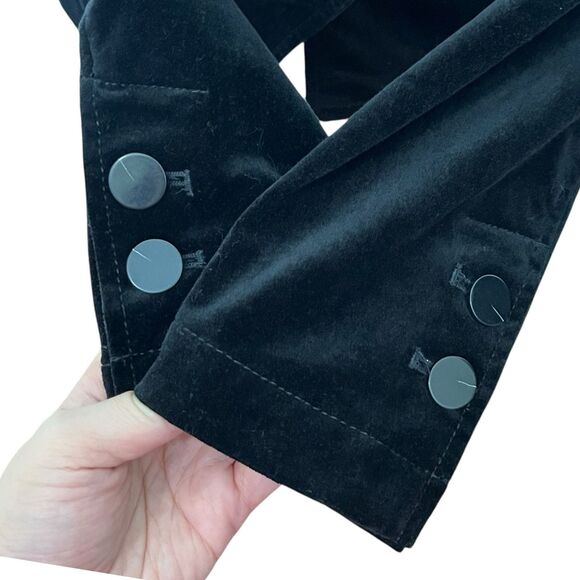 Anthropologie Velvet One Button Blazer Black Women’s Size XXS Classic Lined - Picture 5 of 8